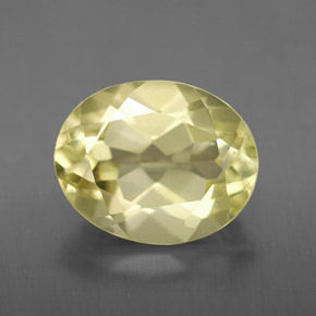 Quartzo amarelo natural 3,10ct, corte oval, VVS