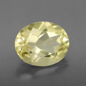 Quartzo amarelo natural 3,10ct, corte oval, VVS