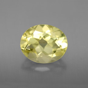 Quartzo amarelo natural 3,55ct, corte oval, VVS