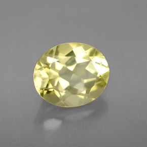 Quartzo amarelo natural 3,55ct, corte oval, VVS