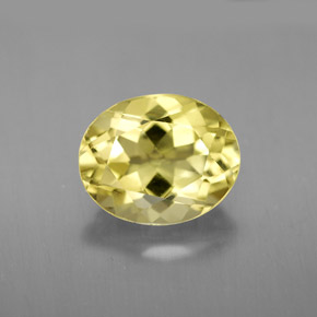 Quartzo amarelo natural 3,26ct, corte oval, VVS