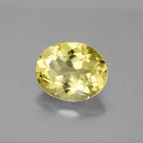 Quartzo amarelo natural 3,26ct, corte oval, VVS