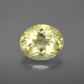 Quartzo amarelo natural 3,29ct, corte oval, VVS