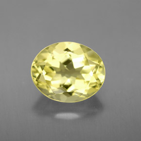 Quartzo amarelo natural 3,47ct, corte oval, VVS