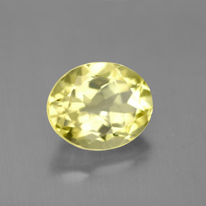 Quartzo amarelo natural 3,47ct, corte oval, VVS