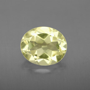 Quartzo amarelo natural 3,28ct, corte oval, VS