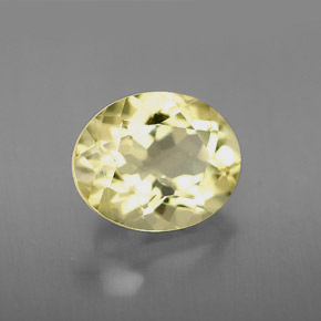 Quartzo amarelo natural 3,72ct, corte oval, VVS-VS