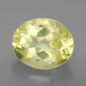 Quartzo amarelo natural 3,68ct, corte oval, VVS