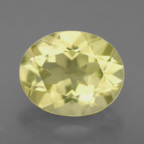 Quartzo amarelo natural 3,52ct, corte oval, VVS