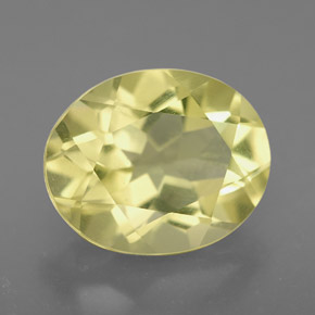 Quartzo amarelo natural 3,52ct, corte oval, VVS