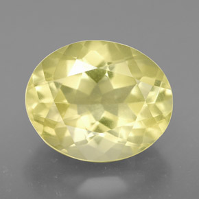 Quartzo amarelo natural 3,52ct, corte oval, VVS