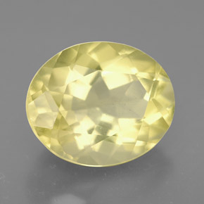 Quartzo amarelo natural 3,52ct, corte oval, VVS