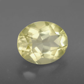 Quartzo Limão Natural 3.18ct, Corte Oval, VVS