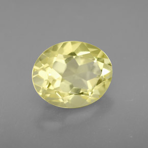 Quartzo amarelo natural 3,38ct, corte oval, VVS