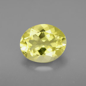 Quartzo amarelo natural 3,34ct, corte oval, VVS