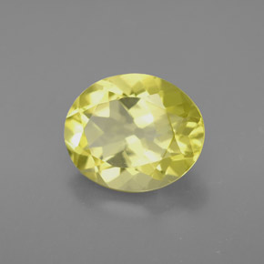 Quartzo amarelo natural 3,34ct, corte oval, VVS
