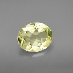 Quartzo amarelo natural 2,91ct, corte oval, VVS