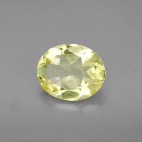 Quartzo amarelo natural 2,91ct, corte oval, VVS
