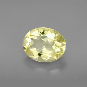 Quartzo amarelo natural 3,47ct, corte oval, VVS