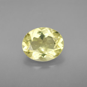 Quartzo amarelo natural 2,96ct, corte oval, VVS