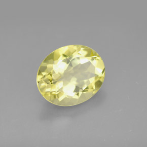Quartzo amarelo natural 3,03ct, corte oval, VVS