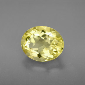 Quartzo amarelo natural 3,55ct, corte oval, VVS-VS