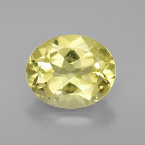 Quartzo amarelo natural 3,30ct, corte oval, VVS