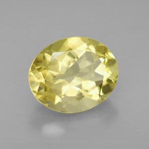 Quartzo amarelo natural 3,30ct, corte oval, VVS