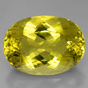 Quartzo Limão Natural 91.55ct, Corte Oval, VVS