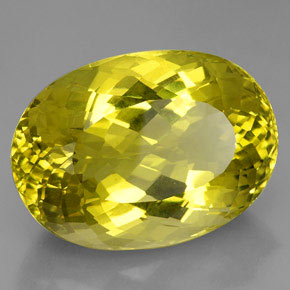 Quartzo Limão Natural 91.55ct, Corte Oval, VVS