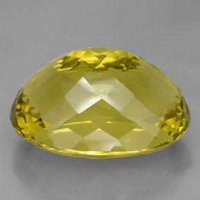 Quartzo Limão Natural 91.55ct, Corte Oval, VVS