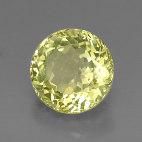 Quartzo amarelo natural 8,39ct, corte redondo, VVS