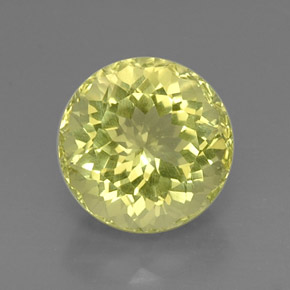 Quartzo Limão Natural 8.47ct, Corte Redondo, VVS