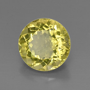 Quartzo Limão Natural 7.13ct, Corte Redondo, VVS-VS