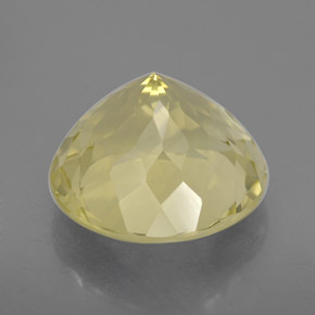 Quartzo amarelo natural 7,14ct, corte redondo, VVS