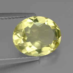 Quartzo amarelo natural 2,95ct, corte oval, VVS