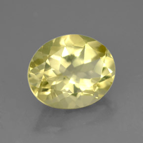 Quartzo amarelo natural 3,29ct, corte oval, VVS
