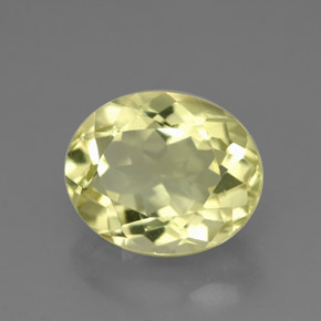 Quartzo amarelo natural 3,95ct, corte oval, VVS