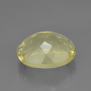 Quartzo amarelo natural 3,95ct, corte oval, VVS