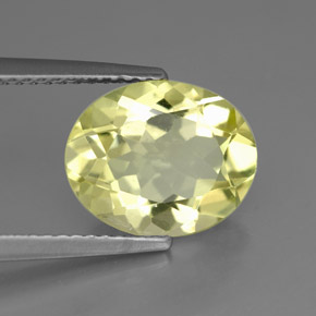 Quartzo amarelo natural 3,04ct, corte oval, VVS