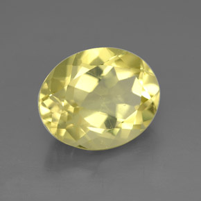Quartzo amarelo natural 3,28ct, corte oval, VVS