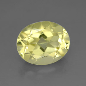 Quartzo amarelo natural 3,45ct, corte oval, VVS