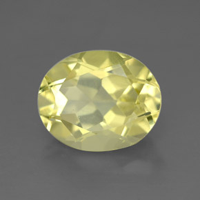 Quartzo amarelo natural 3,45ct, corte oval, VVS