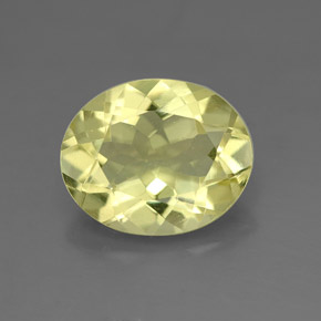 Quartzo amarelo natural 3,07ct, corte oval, VVS