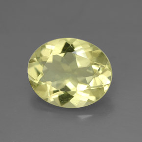 Quartzo amarelo natural 3,07ct, corte oval, VVS