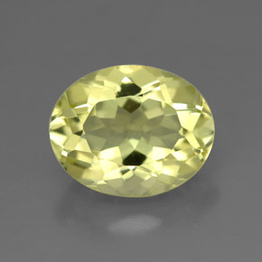 Quartzo amarelo natural 3,82ct, corte oval, VVS