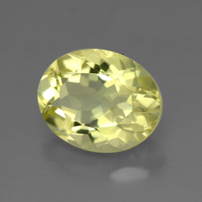 Quartzo amarelo natural 3,82ct, corte oval, VVS