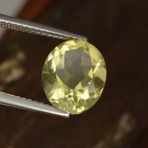 Quartzo amarelo natural 3,63ct, corte oval, VVS
