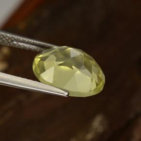 Quartzo amarelo natural 3,63ct, corte oval, VVS