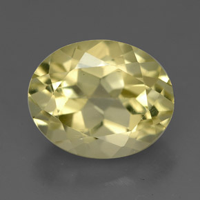 Quartzo amarelo natural 3,77ct, corte oval, VVS